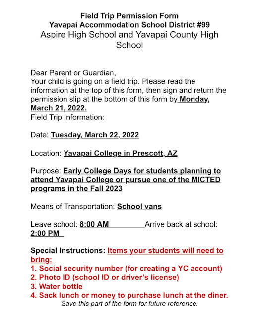 Permission Slip Pic